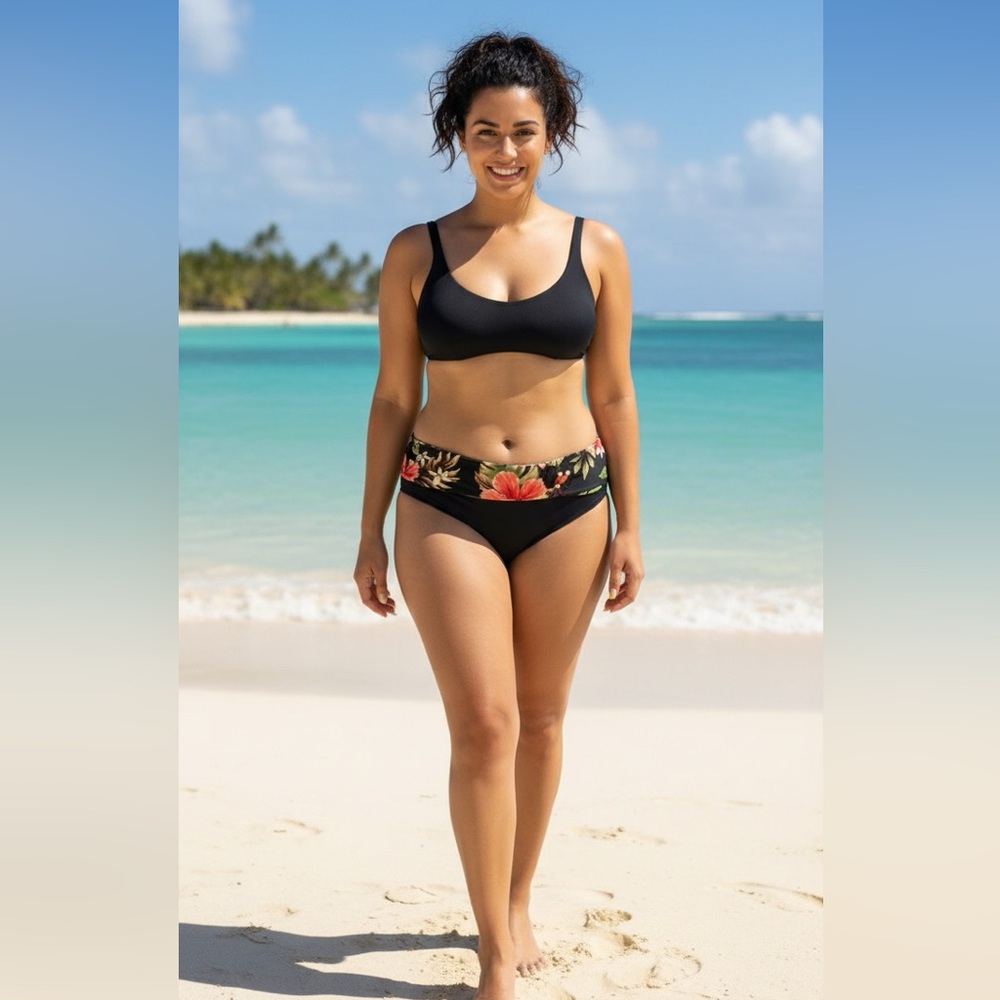 Christina separates bikini bottom